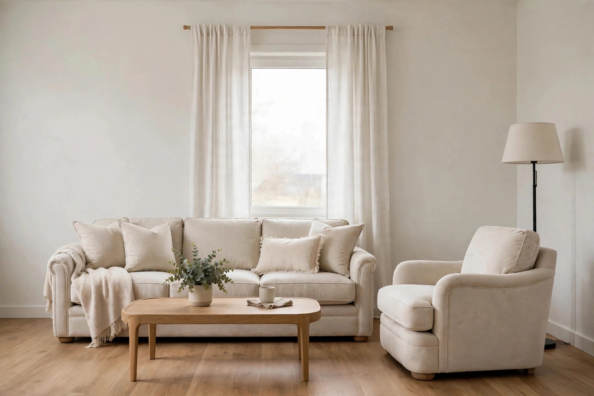 Same living room with well-chosen beautiful furniture